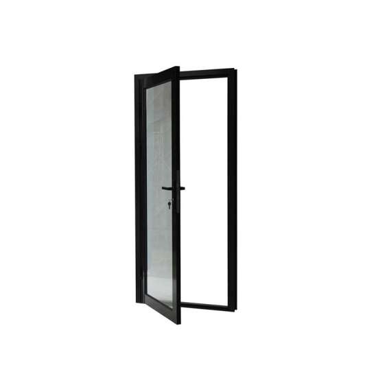 WDMA Commercial Exterior Aluminium Single French Panel Room Front Glass Entry Door And Frame Half Glass