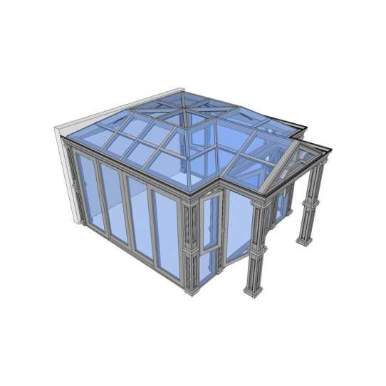 WDMA Custom Aluminum Prefabricated Glass Sunroom Panels Conservatory Roof