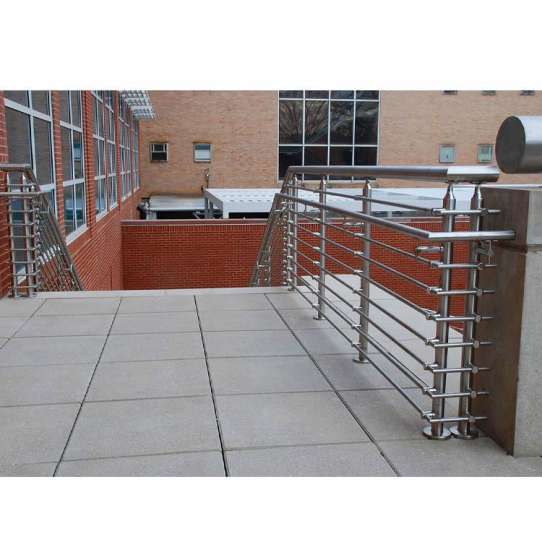China WDMA Lobby Staircase Pipe Railing Mild Stainless Steel Bronze Balustrade Handrail