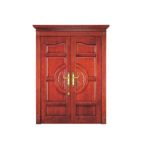 China WDMA luxurious interior wooden door decorated glass