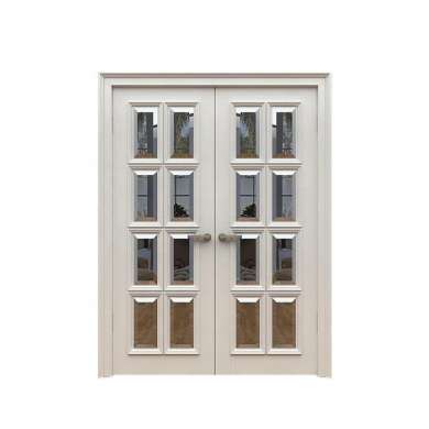 WDMA Mdf Door Material Interior Semi Solid Wooden Door