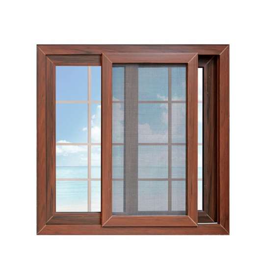WDMA New Products Modern House Wooden Grain Sliding Windows