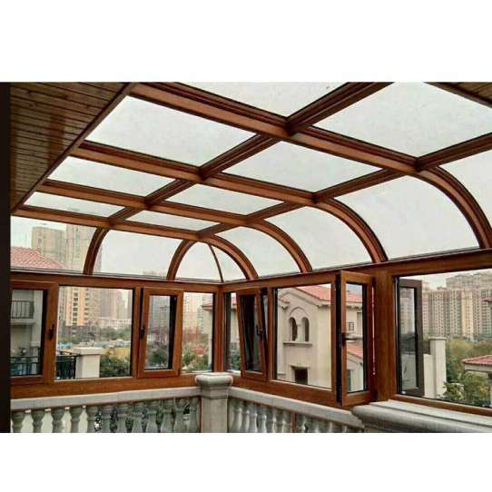 WDMA curved glass roof sunroom Aluminum Sunroom