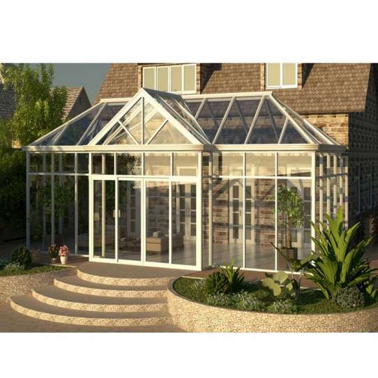 China WDMA Prefabricated Conservatory House Lean To Sunroom