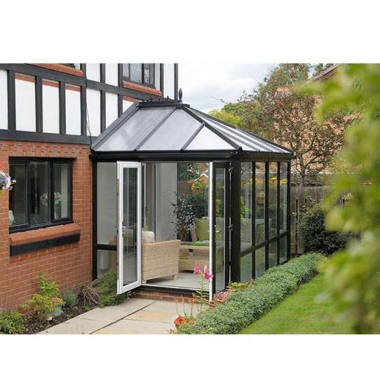 China WDMA Sunrooms Roof Panels Glass Houses With Tempered Glass Prices