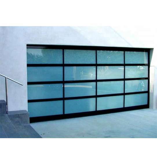 WDMA Wholesale Automatic Remote Control 16x7 Golf Cart Aluminum Transparent Clear Glass Garage Door Manufacturer