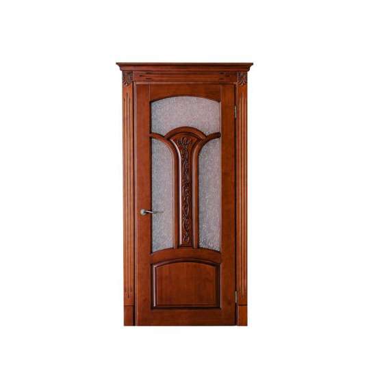 China WDMA wood door with glass Wooden doors